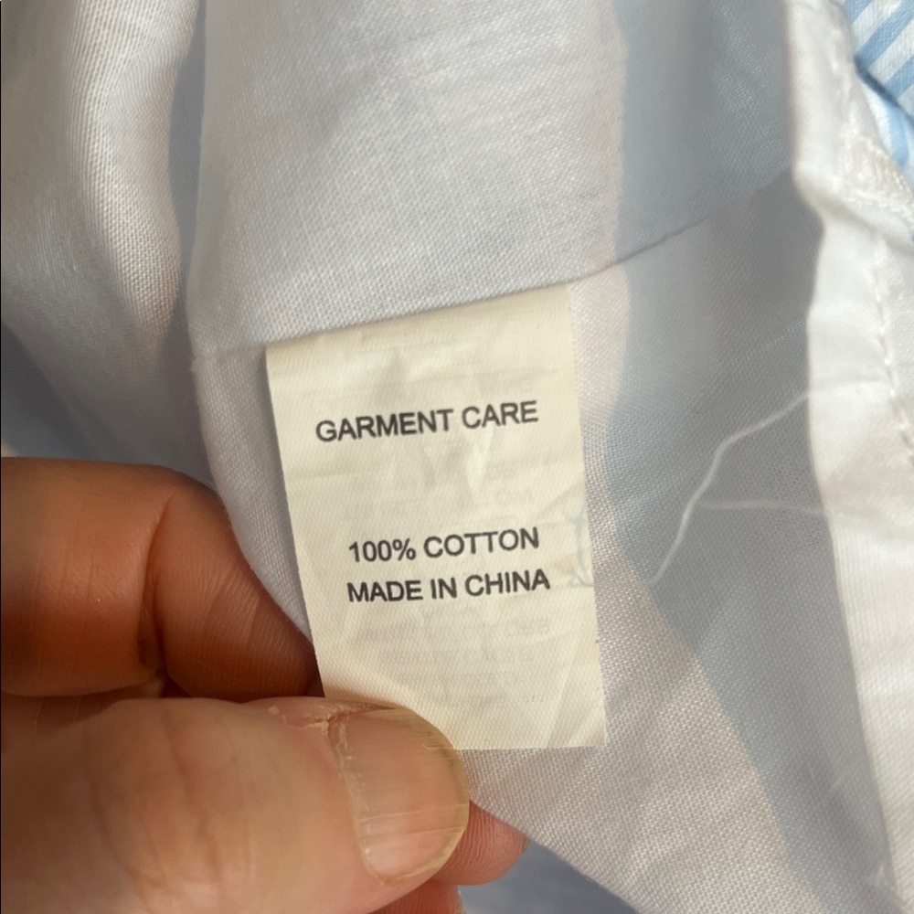 Castaway Light Blue and Navy Tunic Dress. Size Large - Picture 6 of 6